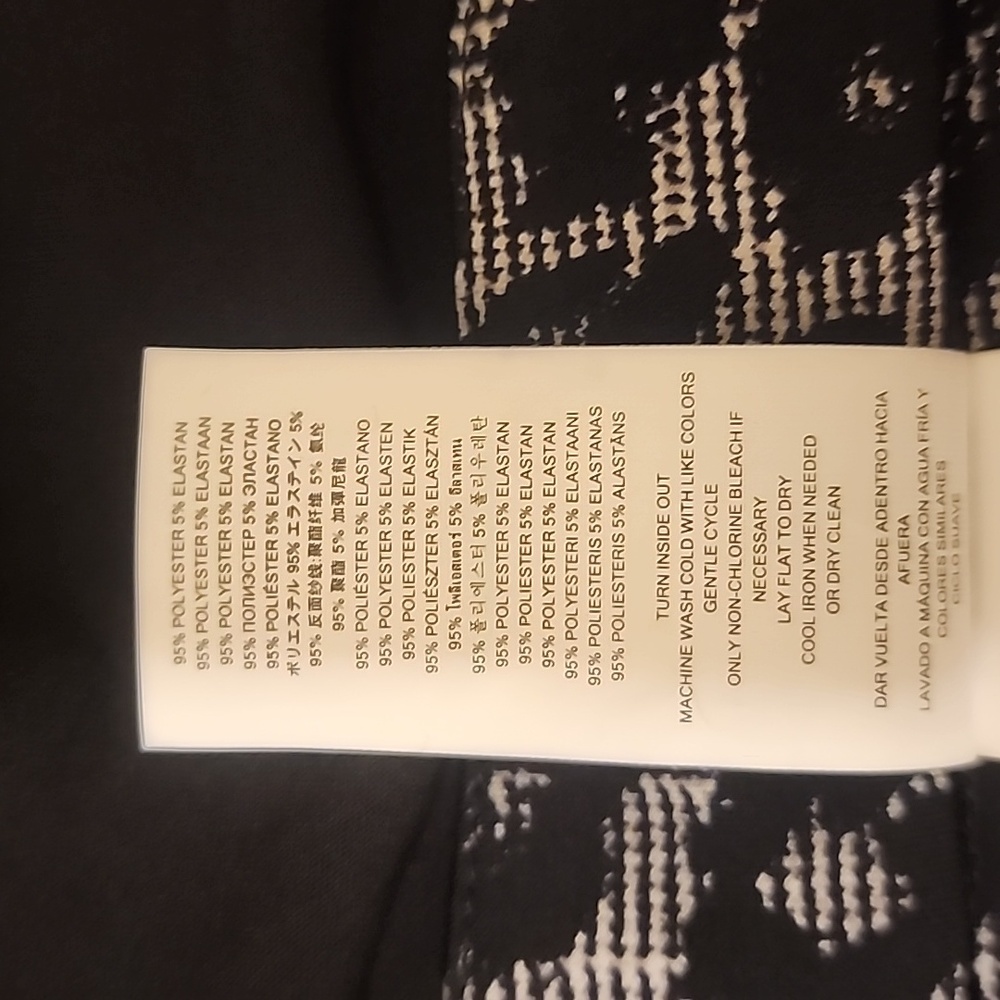 nwot Michael Kors Black Dress with Animal Print Accents Sz L - Picture 6 of 6
